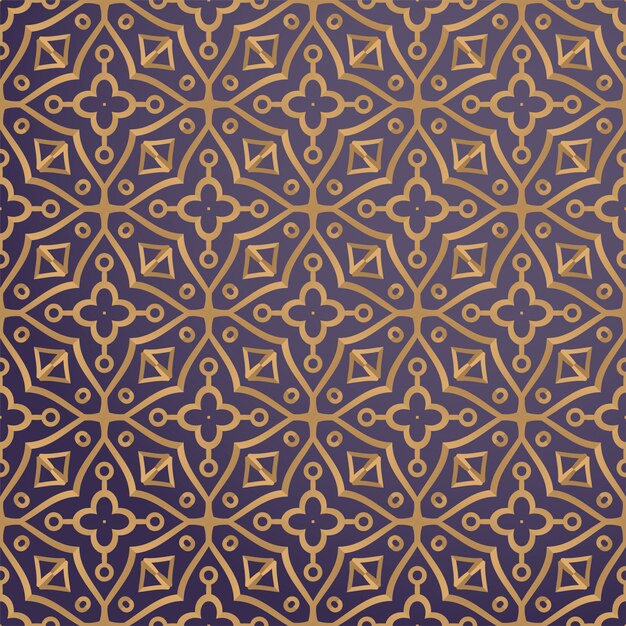 Lujo diseño de mandala ornamental fondo en color oro