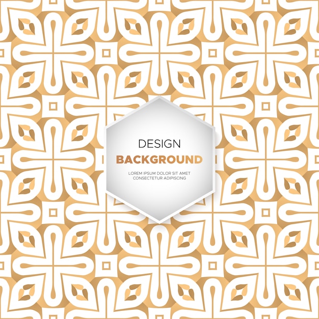 Lujo diseño de mandala ornamental fondo en color oro