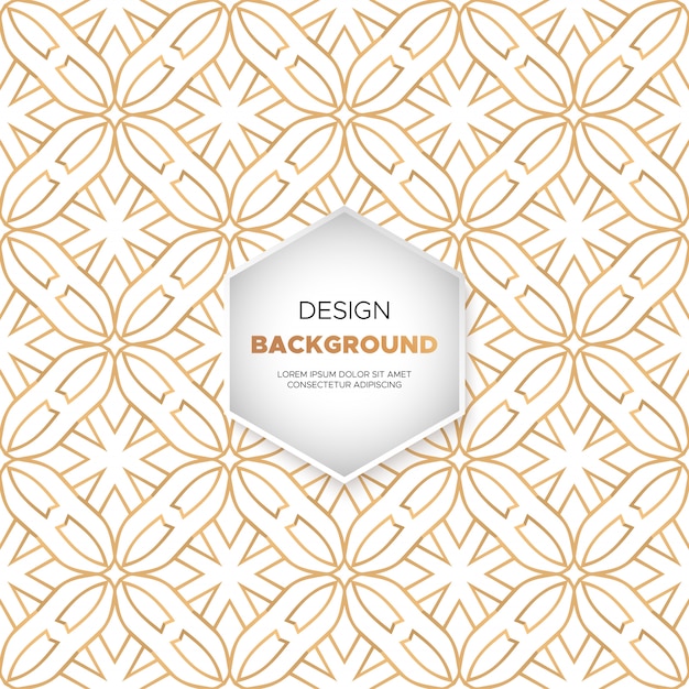 Lujo diseño de mandala ornamental fondo en color oro
