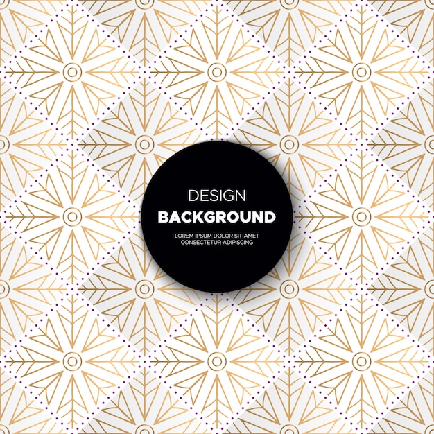 Lujo diseño de mandala ornamental fondo en color oro