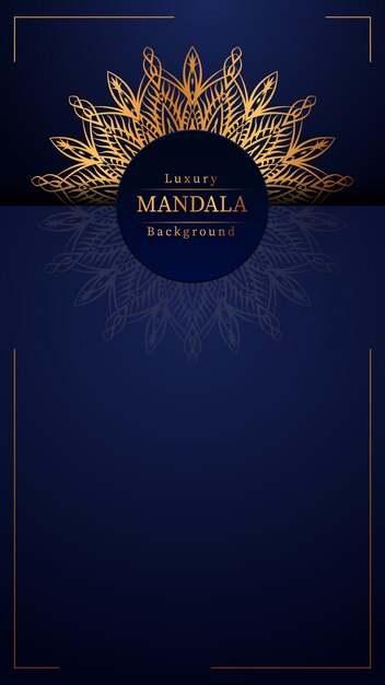 Lujo diseño de mandala ornamental fondo en color oro