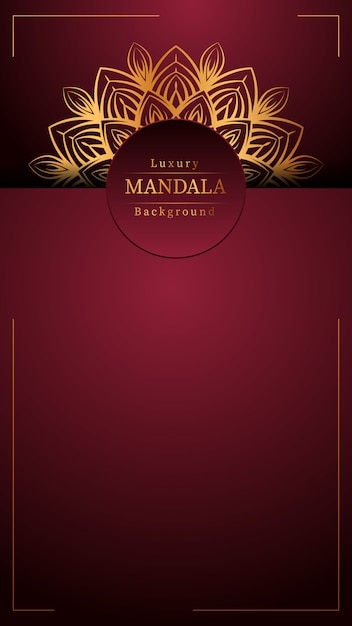 Lujo diseño de mandala ornamental fondo en color oro