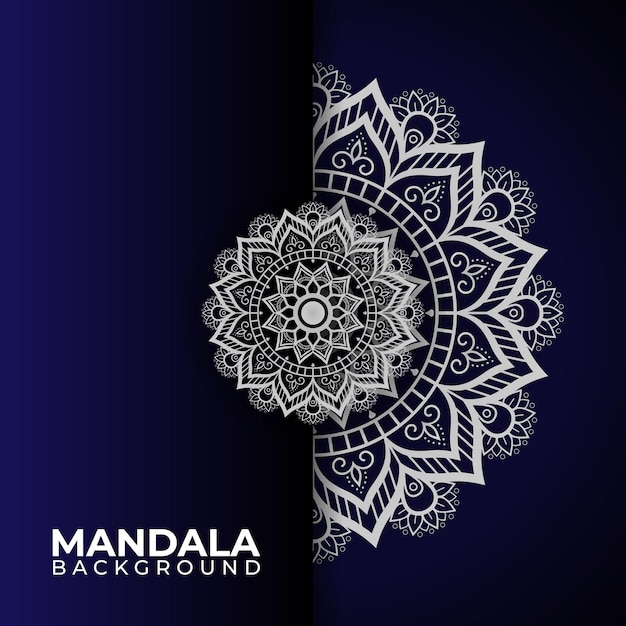 Lujo diseño de mandala ornamental fondo en color oro