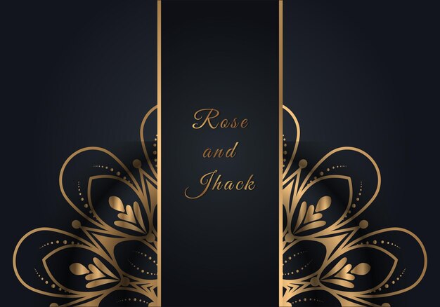 Lujo diseño de mandala ornamental fondo en color oro