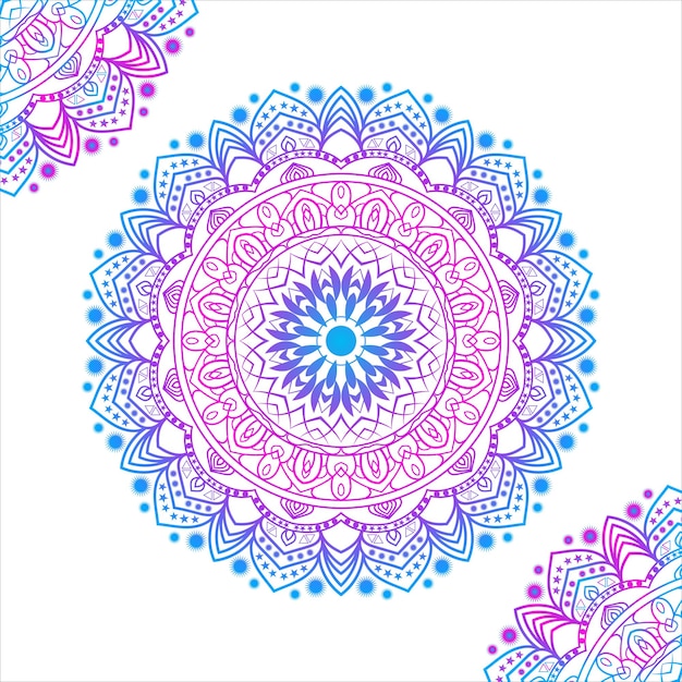 Lujo diseño de mandala ornamental fondo en color oro