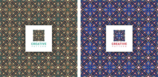 lujo dos bordados coloridos sin costuras indios árabes islámicos cartón patrón textil