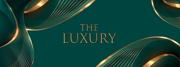 El lujo: elegante diseño de oro y azul azul