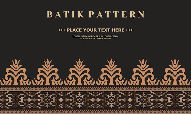 lujo y elegante vector batik patrón de plantilla vector