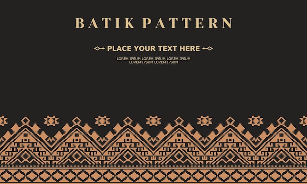 lujo y elegante vector batik patrón de plantilla vector