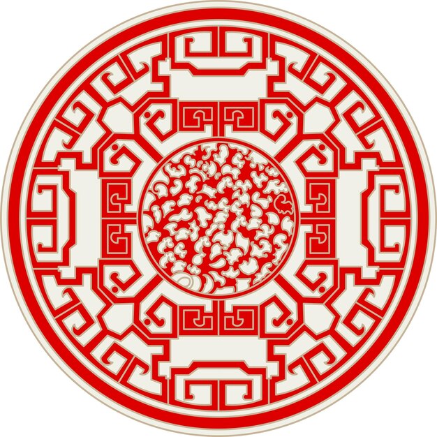 Lujo festivo chino oriental cultura tradicional decoración clásica de primera calidad arte de línea de oro rojo
