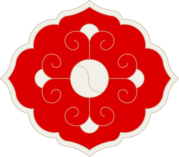 Lujo festivo chino oriental cultura tradicional decoración clásica de primera calidad arte de línea de oro rojo