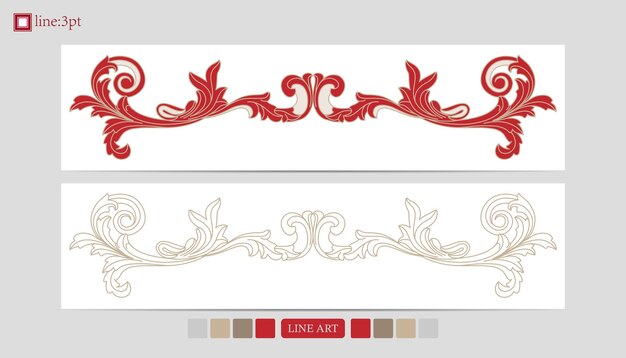 Lujo festivo chino oriental cultura tradicional decoración clásica de primera calidad arte de línea de oro rojo