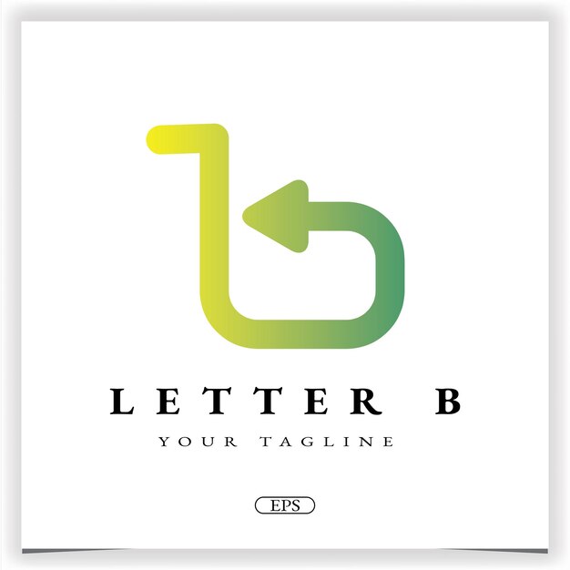 Lujo flecha letra b logo premium elegante plantilla vector eps 10