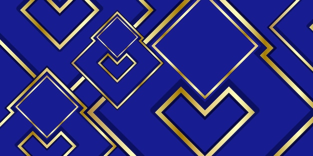 Lujo de fondo azul con diseño de triángulo dorado.