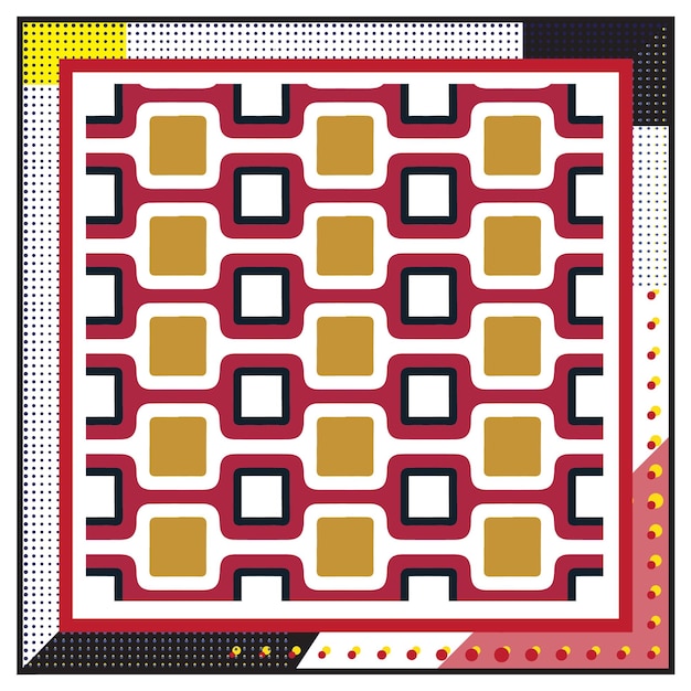 Lujo Forma geométrica abstracta Fondo de diseño bufanda colocación de impresión de base retro