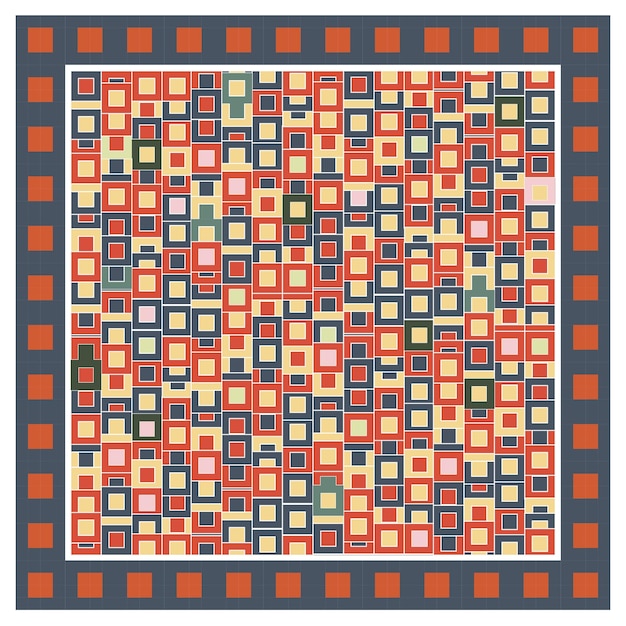 Lujo hermosa forma geométrica abstracta bandanna diseño de base retro formato de archivo de impresión vectorial mejor