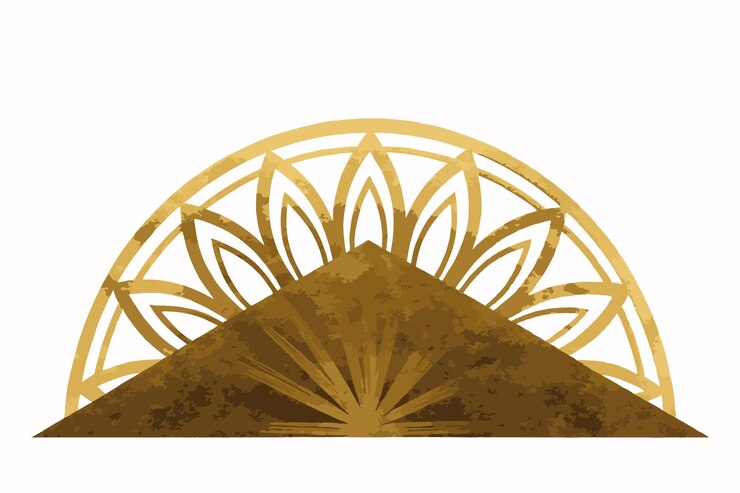 Vector el lujo minimalista del vector del mandala dorado