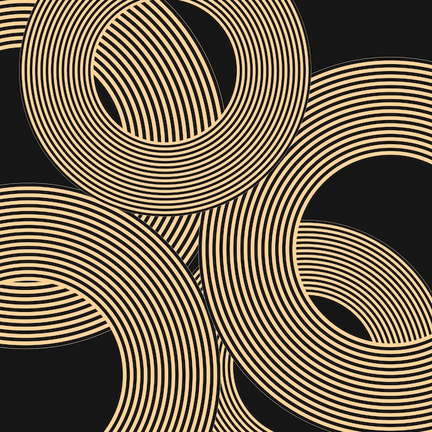 Lujo de moda magnífico diseño estético abstracto ilustración vectorial obra de arte amarilla