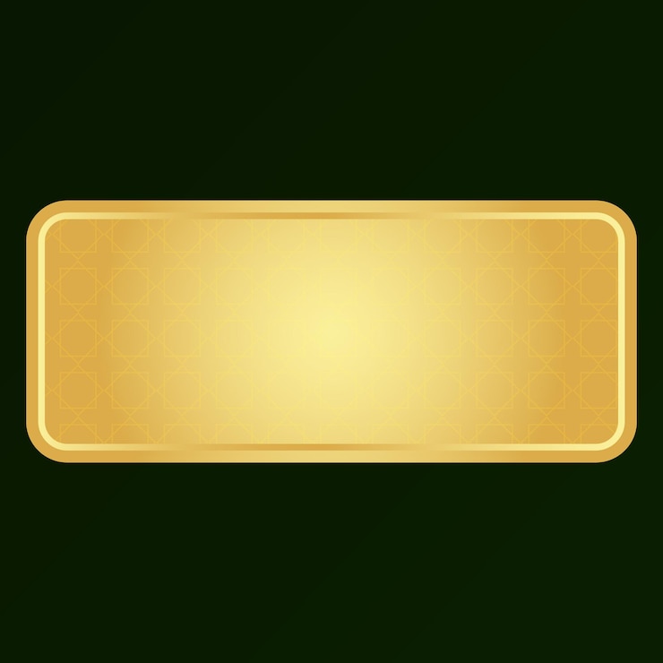 Vector lujo de oro árabe islámico cuadro de texto título marco de borde conjunto con ilustración ornamental