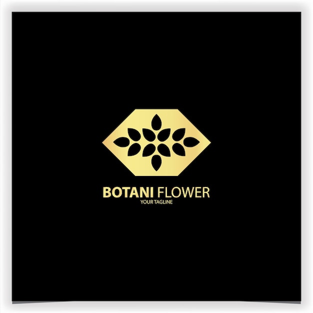 Vector lujo oro botánica hoja flor ornamento vintage logo premium elegante plantilla vector eps 10