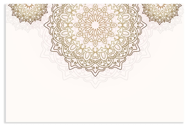 El lujo del oro, el elegante fondo del mandala.