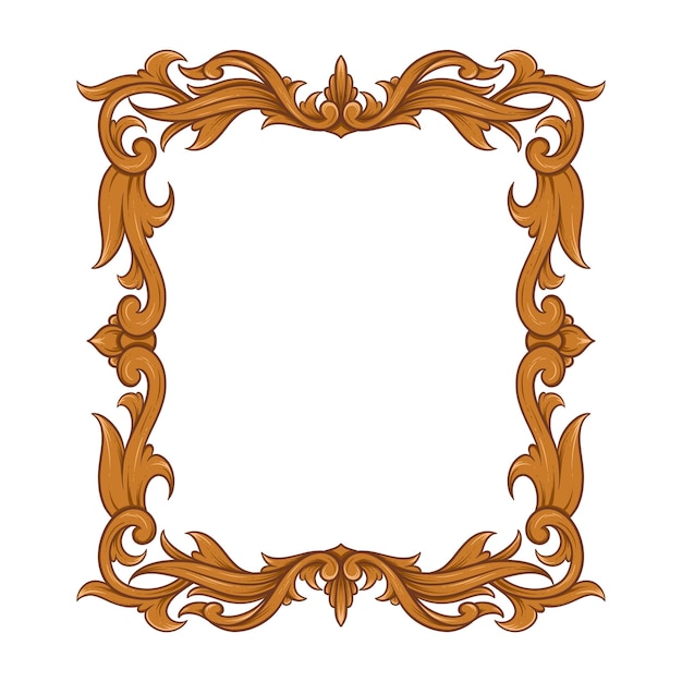 lujo oro ornamental clásico marco grabado vectorial
