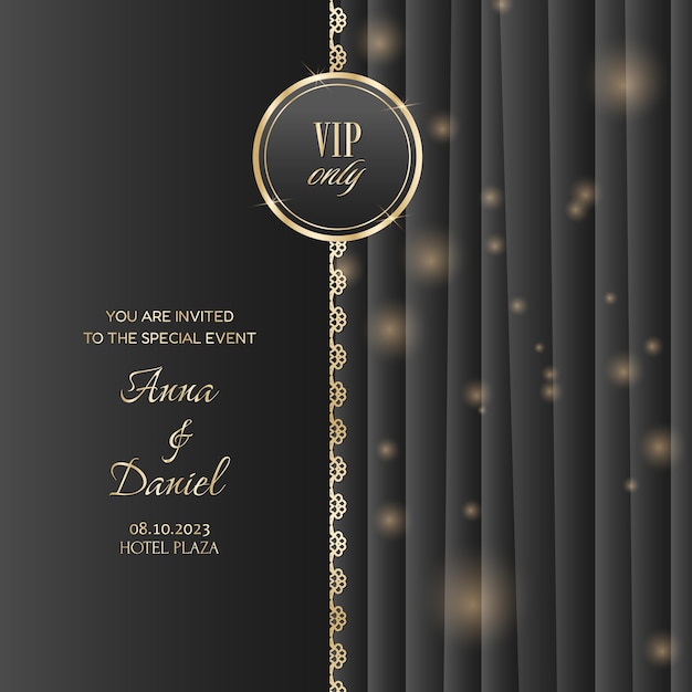 Lujo de oro VIP sólo fondo en ilustración vectorial