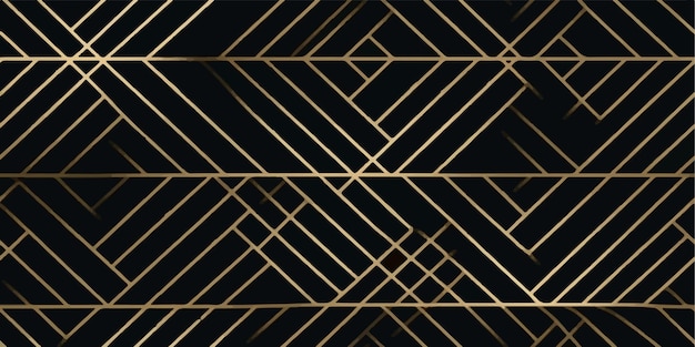 Lujo patrón de fondo de oro negro línea geométrica sin costuras franja chevron cuadrado zigzag abstracto