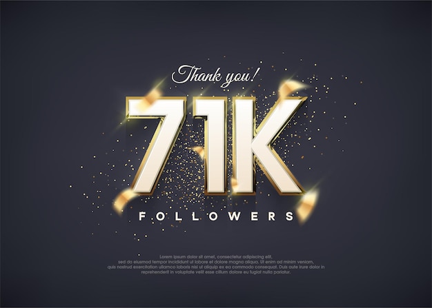 Una lujosa cifra de 71k para agradecer a los seguidores