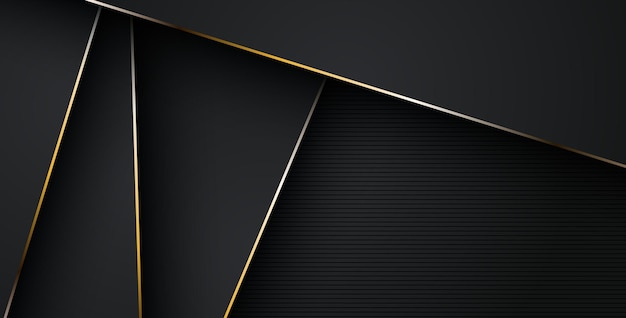lujoso abstracto negro gris oro línea superposición capas fondo eps10 vector