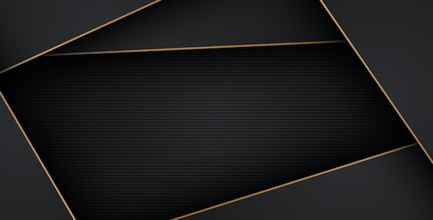 lujoso abstracto negro gris oro línea superposición capas fondo eps10 vector