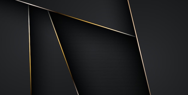lujoso abstracto negro gris oro línea superposición capas fondo eps10 vector