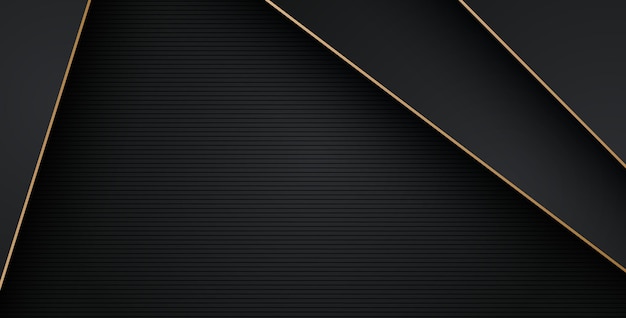 lujoso abstracto negro gris oro línea superposición capas fondo eps10 vector