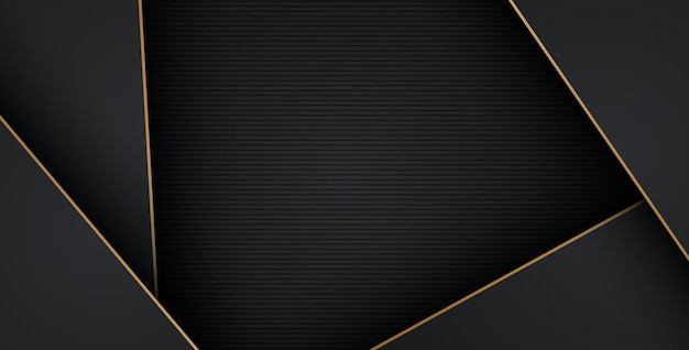lujoso abstracto negro gris oro línea superposición capas fondo eps10 vector