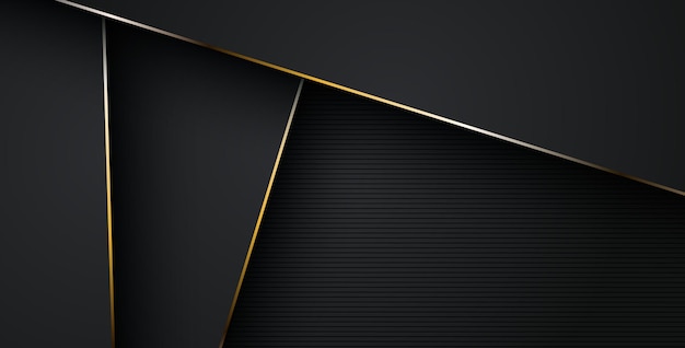 lujoso abstracto negro gris oro línea superposición capas fondo eps10 vector