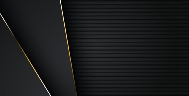 lujoso abstracto negro gris oro línea superposición capas fondo eps10 vector