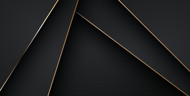 lujoso abstracto negro gris oro línea superposición capas fondo eps10 vector