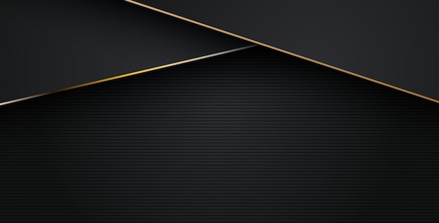 lujoso abstracto negro gris oro línea superposición capas fondo eps10 vector