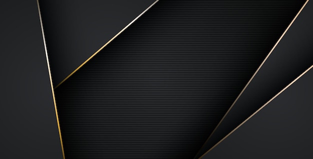 lujoso abstracto negro gris oro línea superposición capas fondo eps10 vector