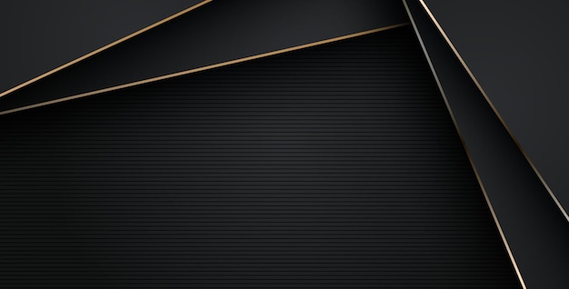 lujoso abstracto negro gris oro línea superposición capas fondo eps10 vector