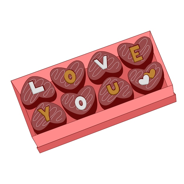 El lujoso arte del clip de amor de chocolate de San Valentín