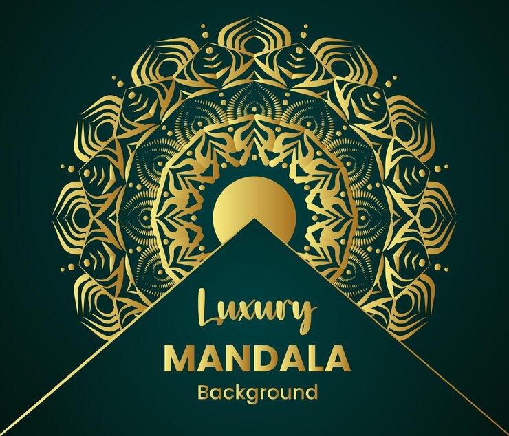 Un lujoso diseño de fondo de mandala