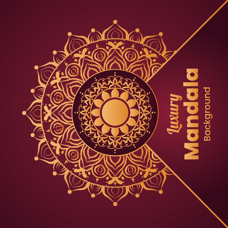 Un lujoso diseño de fondo de mandala