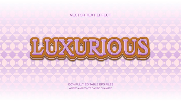 Lujoso efecto de texto vectorial editable