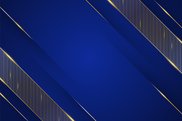 Un lujoso fondo azul con brillantes adornos de oro