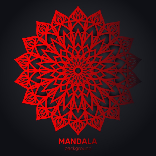 Vector lujoso fondo de mandala dorado