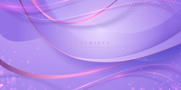Lujoso fondo morado moderno con líneas brillantes y espacio en blanco para texto promocional