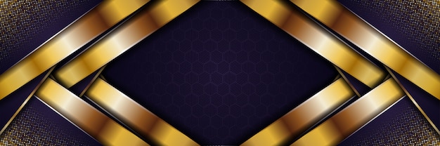 Lujoso fondo morado oscuro con combinación de líneas doradas