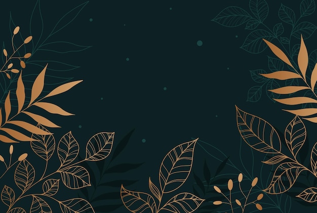 Vector lujoso fondo con motivos florales sobre fondo oscuro