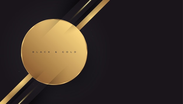 Lujoso fondo negro y dorado en estilo de corte de papel con brillo y efecto de luz Fondo premium negro y dorado para la ceremonia de nominación de premios Invitación formal o diseño de certificado